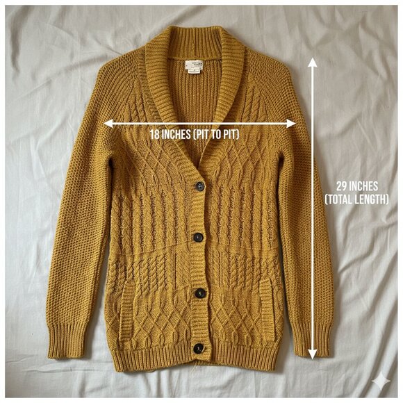 Anthropologie Oversized Rust Mustard Textured Knit Cowl Neck Tunic Sweater M - Picture 2 of 6